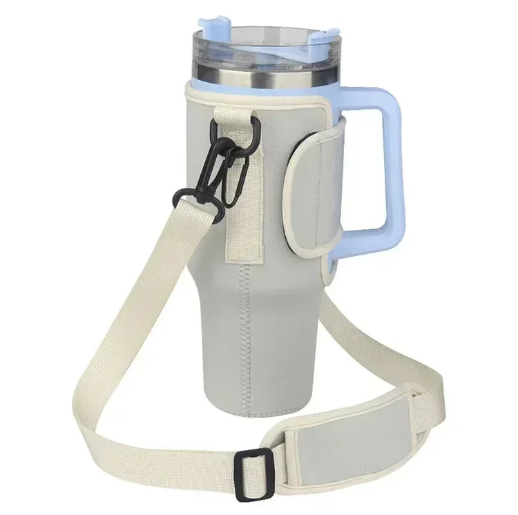 40oz Water Bottle Carrier Bag Pouch Cover for Thermos Water Bottle Holder Adjustable Shoulder Strap Mug Cover